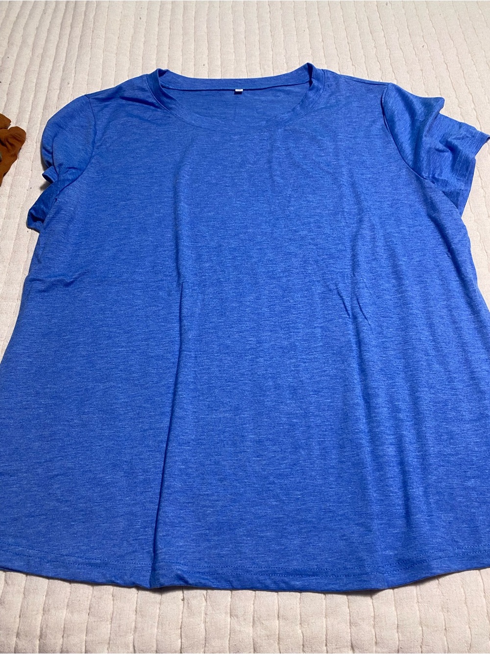 Women’s Blue Crewneck Short Sleeve Top